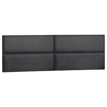 38"x 11.5" Upholstered Wall Mounted Headboard Panels, 8 PCs, Grey