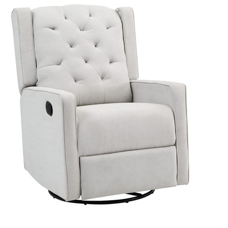 AFG Baby Furniture Ava Swivel Glider Recliner With Gray Finish GR717G