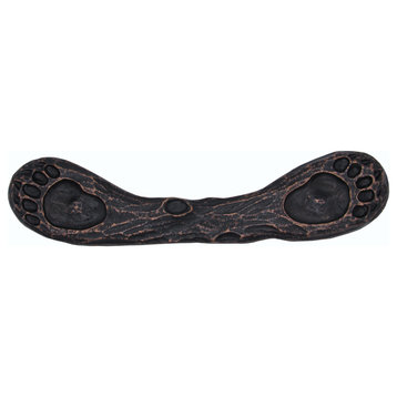 Dual Bear Track Cabinet Pull, Oil Rubbed Bronze