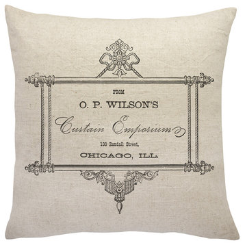 Vintage Advertisement Linen Throw Pillow