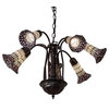 24 Wide Tiffany Pond Lily 7 Light Chandelier