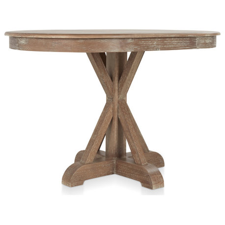 Maxwell Oval Pine Dining Table by Kosas Home, Washed Brown