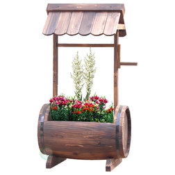 Rustic Outdoor Pots And Planters by Quickway Imports