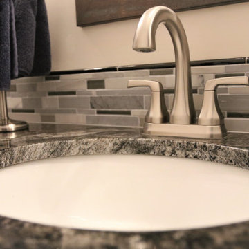 Alder White Washed Cabinets Bathroom Remodel