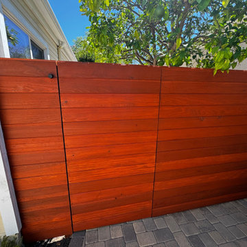 Fence/Gate with Stained Wood