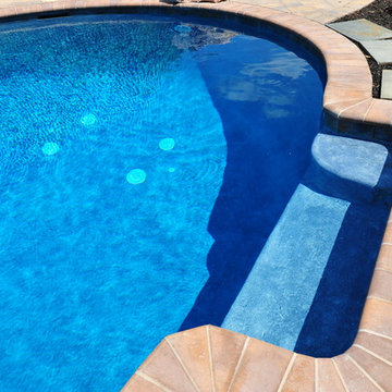 Freeform Pool & Covered Porch
