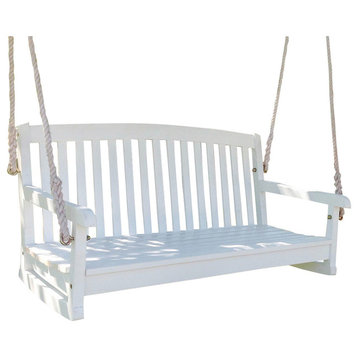 Royal Fiji Acacia Outdoor 2-Seater Hanging Swing, Antique White