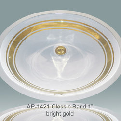 Hand Painted Gold & Patinum Undermounts by Atlantis Porcelain Art - Products