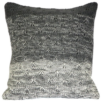 Pillow Decor, Hygge Storm Knit Pillow, Gray