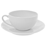 10 Strawberry Street - Royal Coupe White Oversized Cup and Saucer, Set of 6 - Royal Coupe White : Oversized for dramatic presentation, this collection feels cozy and indulgent, providing plenty of space to showcase delectable creations.