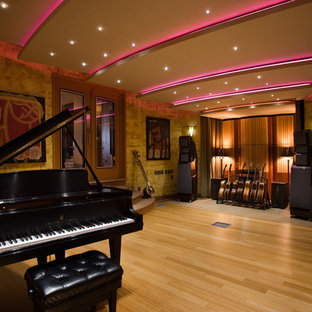 Photo of a contemporary home cinema in Other.