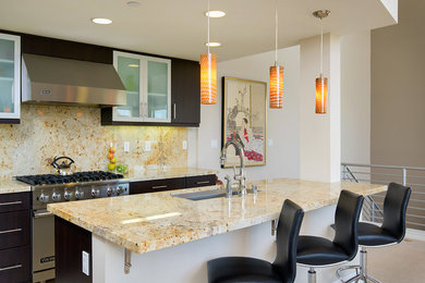 Kitchen - contemporary kitchen idea in Orange County
