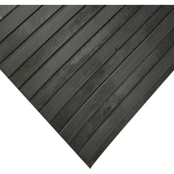 Wide-Rib Corrugated Rubber Runners, 3mm Thick, 4'x8' Utility Runner