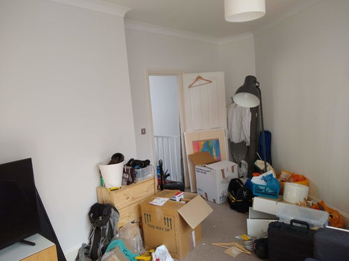 Odd shaped bedroom, would love advice on layout and anything else ...