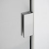 78"x34.5" Frameless Shower Door Single Fixed Panel, Brushed Nickel