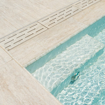 Snow White &Silver Travertan Porcelain Tiles - Bitez,Mugla Villa