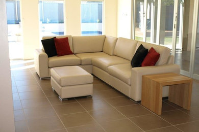 Design ideas for a modern living room in Adelaide.