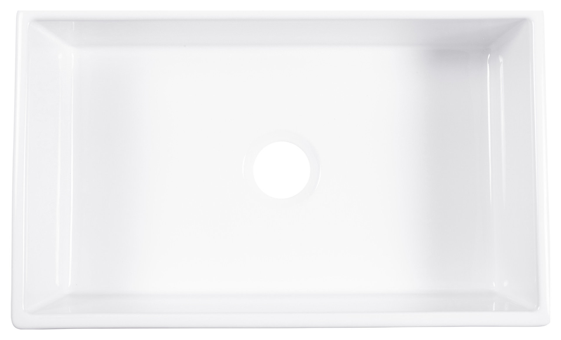 Turner White Fireclay 30" Single Bowl Farmhouse Undermount Kitchen Sink Kit