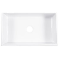 Turner White Fireclay 30" Single Bowl Farmhouse Undermount Kitchen Sink Kit