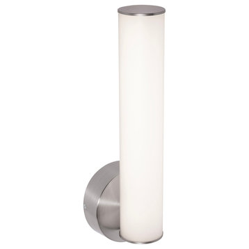 AFX LIAS0514LAJMV Leia 14" Tall LED Bathroom Sconce - Satin Nickel / Frosted