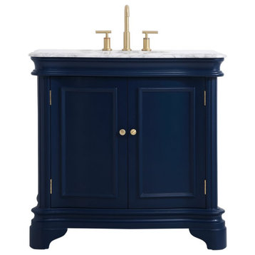 Kaden 36" Single Bathroom Vanity Set, Blue
