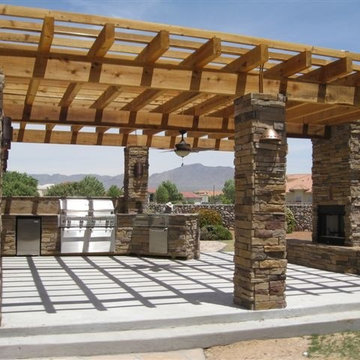 Pergola and outdoor grilling