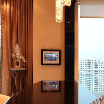 Brickell Key Penthouse - Crestron Touch Panel Miami Bay Views