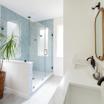 Modern Coastal Transitional Master Bathroom