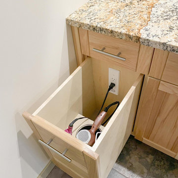 Scandinavian Ensuite Vanity with DIY In-Drawer Power Build