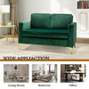Modern Upholstered Sofa With Loose Back, Green