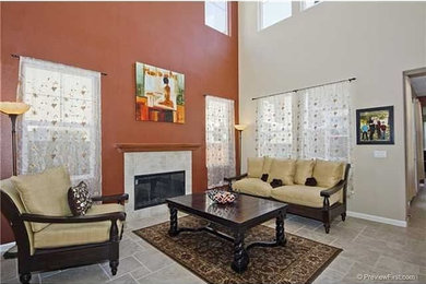 Eclectic living room photo in San Diego