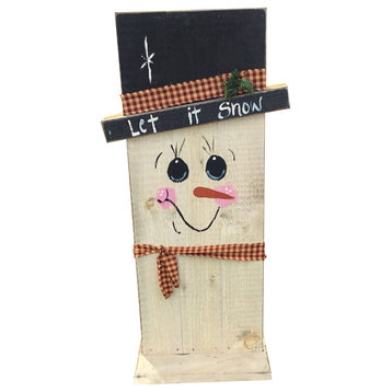 Farmhouse Double Sided Scarecrow and Snowman, Large