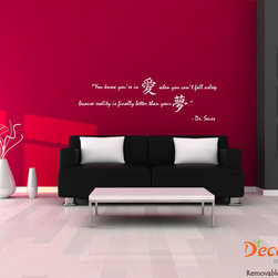 LOVE and DREAMS Wall Quote (Calligraphy) (SKU 017) - Wall Decals