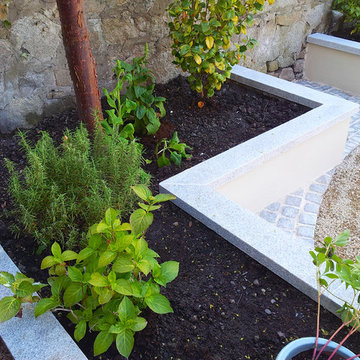 Right angled beds in Dun Laoire Garden