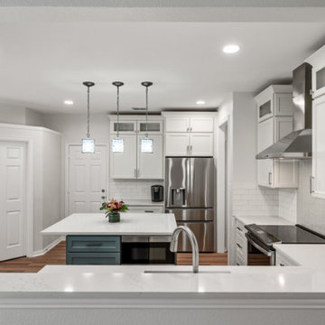 Open Kitchen Pass-Through & Stainless Fridge