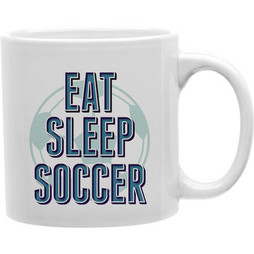Blue Eat Sleep Soccer Mug