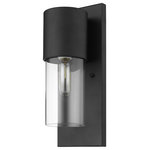 Acclaim Lighting - Acclaim Lighting 1511BK/CL Cooper 1-Light Wall Ligh Modern - 6 In - Clean modern designCylindrical glassHand pCooper 1-Light Wall  Matte Black *UL: Suitable for wet locations Energy Star Qualified: n/a ADA Certified: YES  *Number of Lights: 1-*Wattage:100w Medium Base bulb(s) *Bulb Included:No *Bulb Type:Medium Base *Finish Type:Matte Black