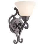 Maxim Lighting - Maxim 12211FIOI 1-Light Wall Sconce Manor Oil Rubbed Bronze - This decorative classic in Oil Rubbed Bronze finish is both dramatic and subtle, with or without shades.