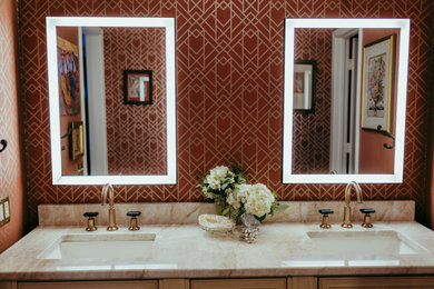 Transitional Art Deco Bathroom Remodel
