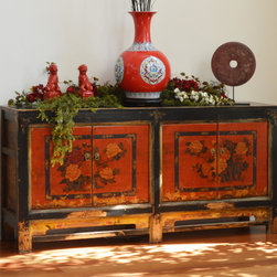 Hand Painted Mongolian Cabinet - Buffets And Sideboards