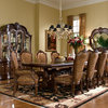 Aico Amini Windsor Court 11 PC Dining Table w Sideboard & Mirror Vintage Brown