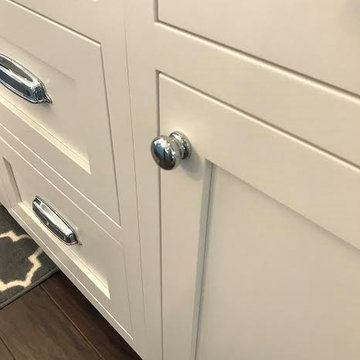 Custom Amish and Waypoint Cabinetry- Extra White and Custom Gray Color