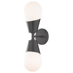 Mitzi by Hudson Valley Lighting - Cora 2-Light Wall Sconce, Opal Etched Glass, Finish: Old Bronze - We get it. Everyone deserves to enjoy the benefits of good design in their home - and now everyone can. Meet Mitzi. Inspired by the founder of Hudson Valley Lighting's grandmother, a painter and master antique-finder, Mitzi mixes classic with contemporary, sacrificing no quality along the way. Designed with thoughtful simplicity, each fixture embodies form and function in perfect harmony. Less clutter and more creativity, Mitzi is attainable high design.