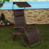 Gravity Free Chair WSun-Shade and Cup Tray Jaquard