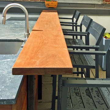 Boerum Hill Rooftop Terrace with Custom Outdoor Kitchen