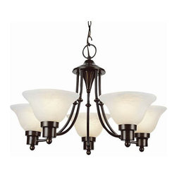 Trans Globe Lighting - Trans Globe Lighting Mission Indoor Weathered Bronze Five-Light 24 Wide Mini Cha - Chandeliers