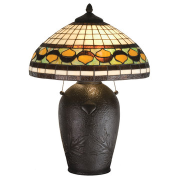 23" H Tiffany Acorn Table Lamp