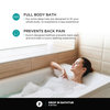 Drop-In White Soaking Bathtub, Fiberglass Acrylic, 60"l X 30"w X 19"h