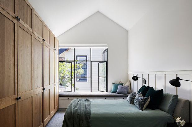Transitional Bedroom by Quadrant Design Architects