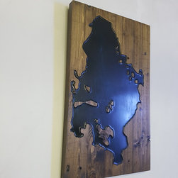 Mapped: Brereton Lake, MB - Mixed Media Art